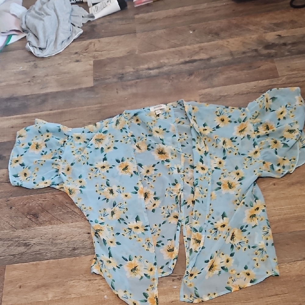 Floral Sheer Kimono Cardigan